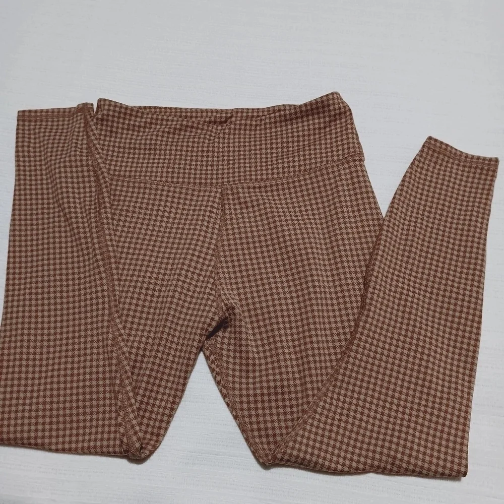 3 X$25  Madewell Flex Leggings - Check Print High-rise, slim fit. Size L